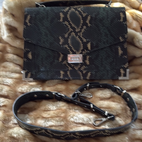 New Kooples Maxi GREEN AND BLACK PYTHON EMILY BAG - Picture 14 of 14